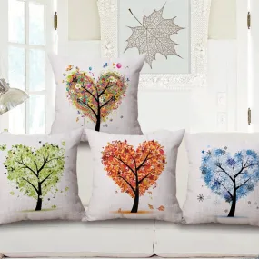 Colorful Boho TTree of Life Throw Pillow Case