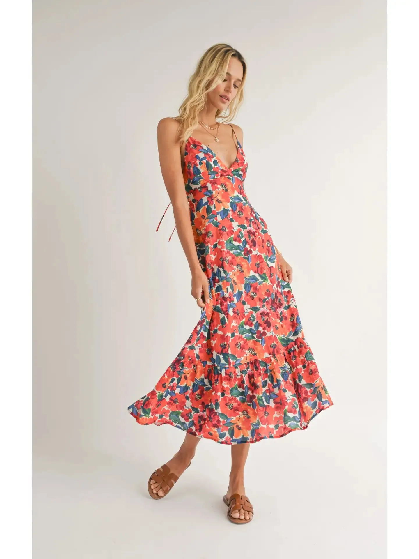 Confetti Open Back Midi Dress