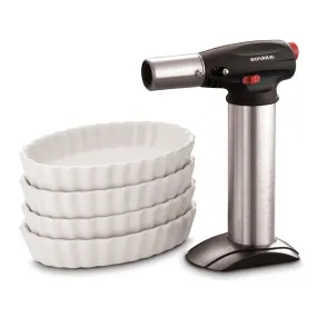 Crème Brulee Torch and Ramekin Set