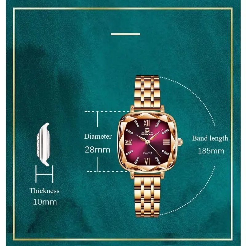 DaintySpark 28MM Waterproof Diamond Watch