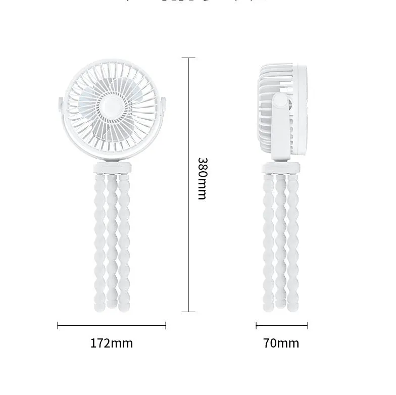 DeerRun® Battery Powered Treadmill Fan, Flexible Tripod Clip-on Fan