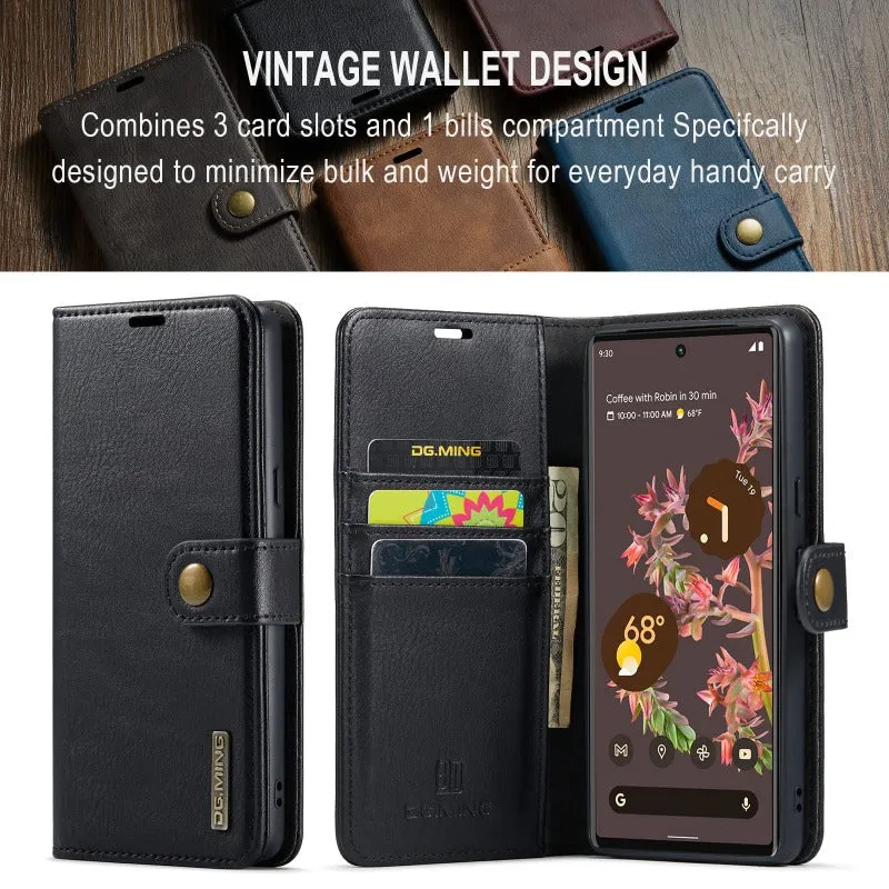 Detachable Magnetic Flip Business PU Leather Wallet Card Case For Google Pixel 87