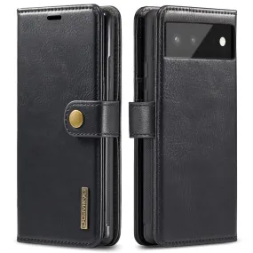 DG.MING Google Pixel 6 2-in-1 Wallet Case - Black