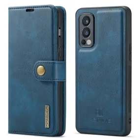 DG.MING OnePlus Nord 2 5G 2-in-1 Wallet Case - Blue