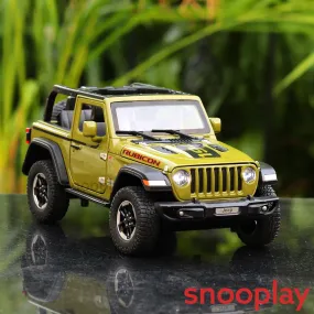 Diecast Off Road SUV Open Roof Jeep Resembling Rubicon 1941 with Openable doors and Pull Back Feature (Scale 1:24) - Assorted Colours