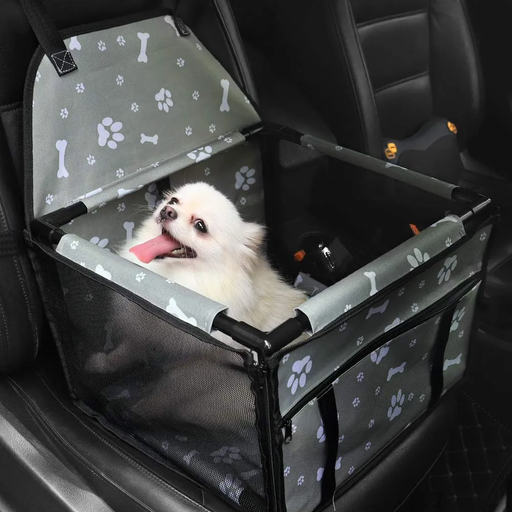 Dog Car Booster Seat- Small Grey