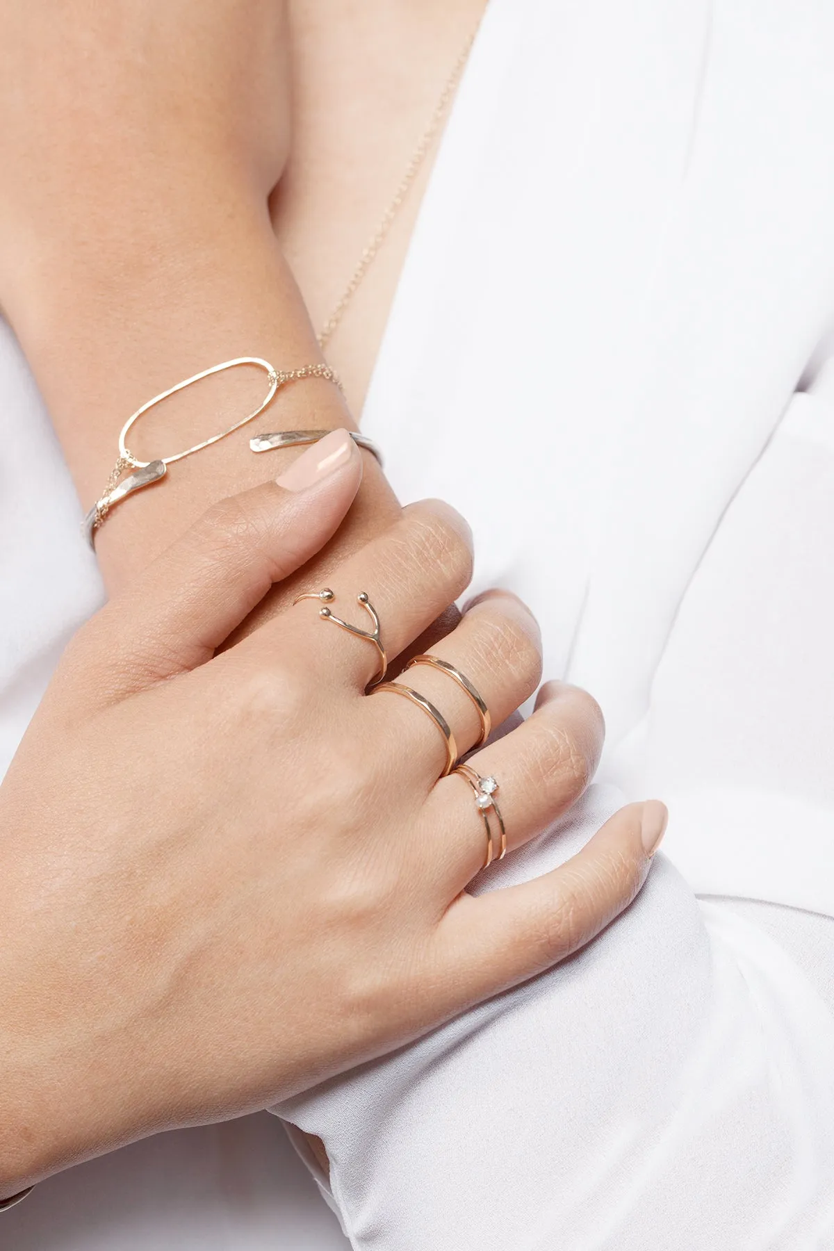 Double open back ring