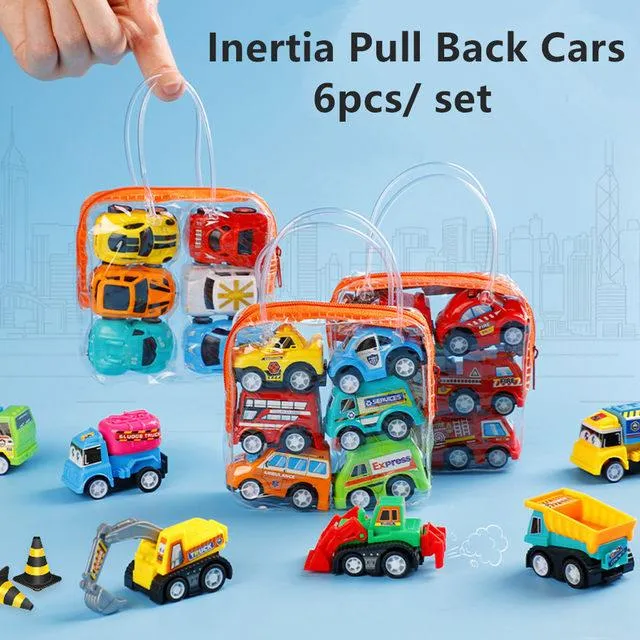 Exciting Pull Back Mini Car Models - Fire Truck & Engineering Vehicles | Perfect Diecast Toy Gift for Kids at Giggly Groves