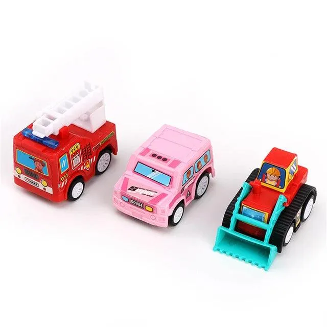 Exciting Pull Back Mini Car Models - Fire Truck & Engineering Vehicles | Perfect Diecast Toy Gift for Kids at Giggly Groves