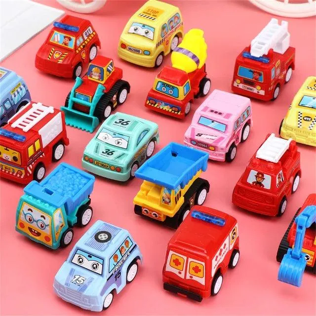 Exciting Pull Back Mini Car Models - Fire Truck & Engineering Vehicles | Perfect Diecast Toy Gift for Kids at Giggly Groves