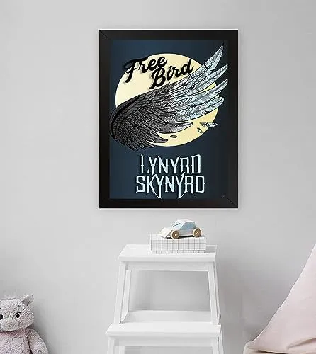 GADGETS WRAP Printed Photo Frame Matte Painting for Home Office Studio Living Room Decoration (11x17inch Black Framed) - Free Bird Song Art Print