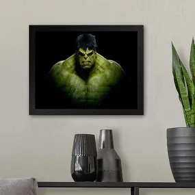 GADGETS WRAP Printed Photo Frame Matte Painting for Home Office Studio Living Room Decoration (11x9inch Black Framed) - Hulk