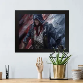 GADGETS WRAP Printed Photo Frame Matte Painting for Home Office Studio Living Room Decoration (17x11inch Black Framed) - Aron Dorian Art Assassins Creed Unity