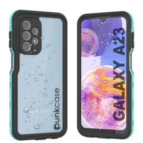 Galaxy A23 Waterproof Case PunkCase StudStar Teal Thin 6.6ft Underwater IP68 Shock/Snow Proof