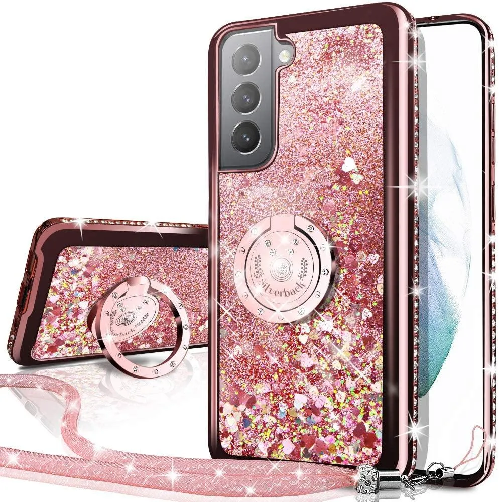 Galaxy S21 Plus Pink Glitter Case | S21  Glitter Case for Women