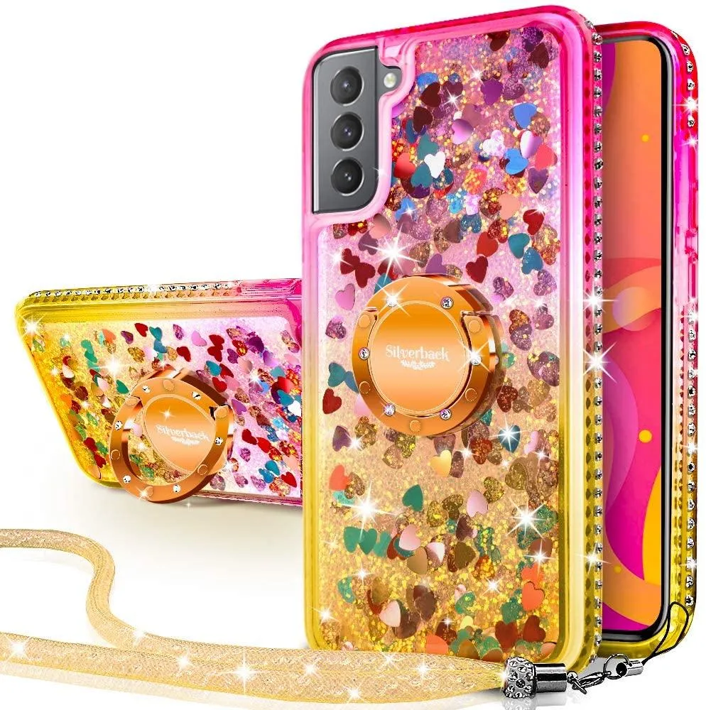 Galaxy S21 Plus Pink Glitter Case | S21  Glitter Case for Women