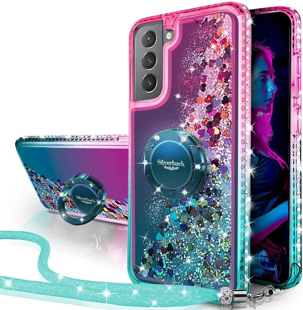 Galaxy S21 Plus Pink Glitter Case | S21  Glitter Case for Women