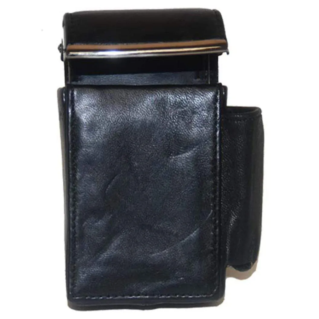 Genuine Leather Cigarette Case Holder with Lighter Pocket 92812 (C)