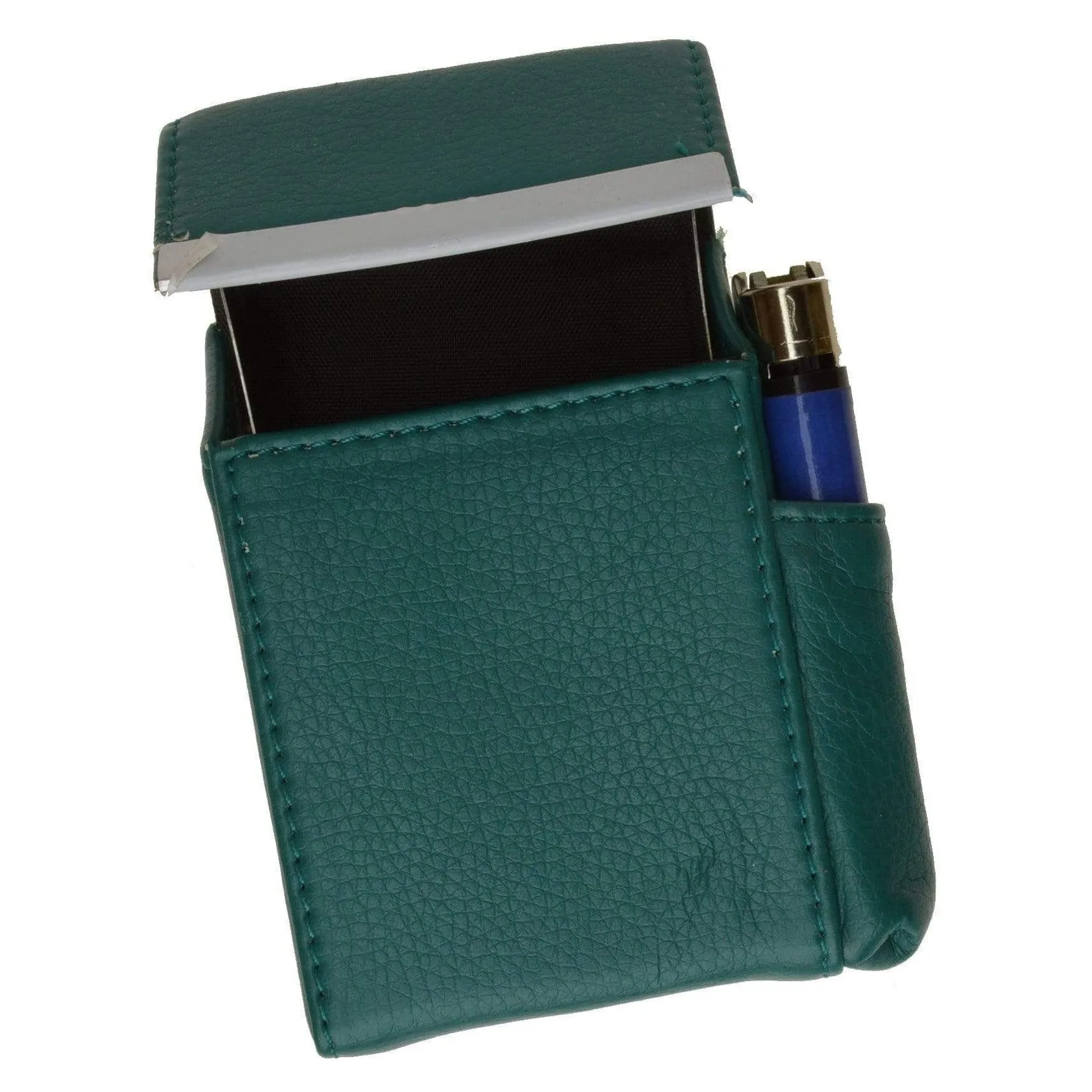 Genuine Leather Cigarette Case Holder with Lighter Pocket 92812 (C)