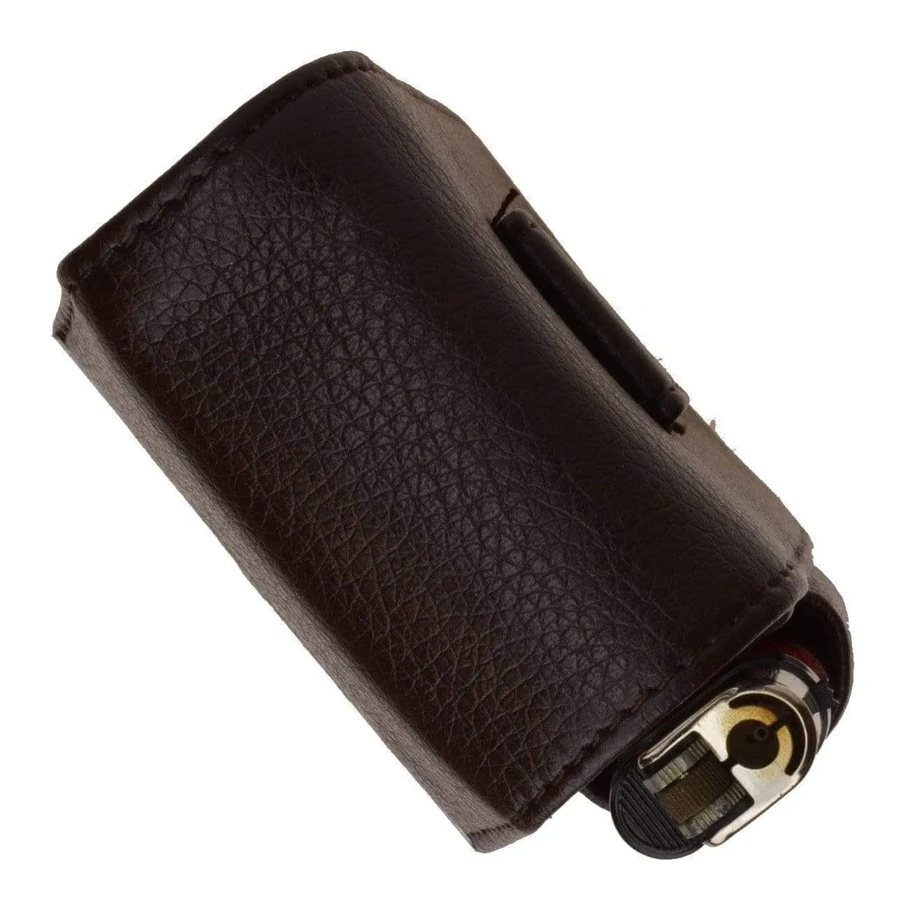 Genuine Leather Cigarette Case Holder with Lighter Pocket 92812 (C)