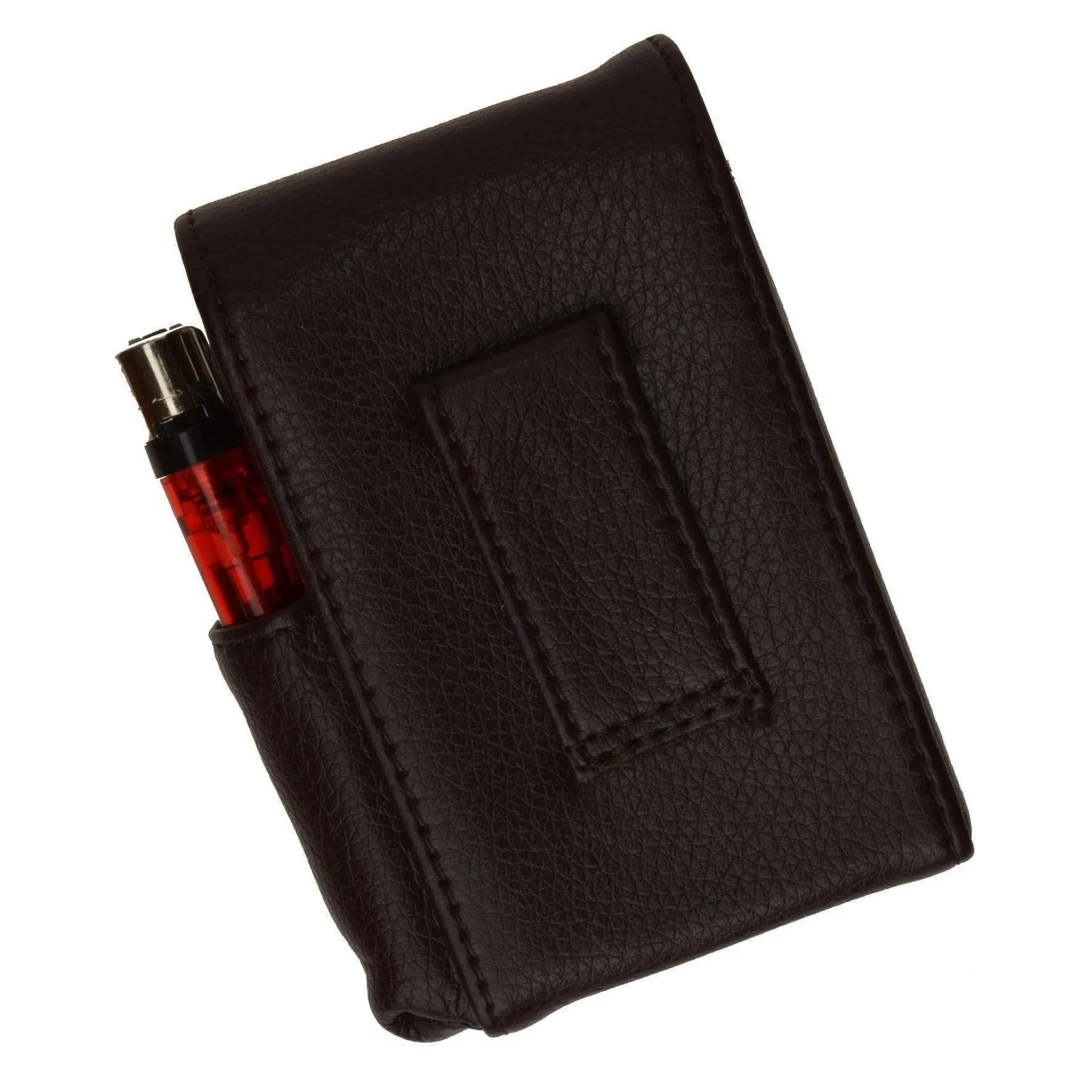 Genuine Leather Cigarette Case Holder with Lighter Pocket 92812 (C)