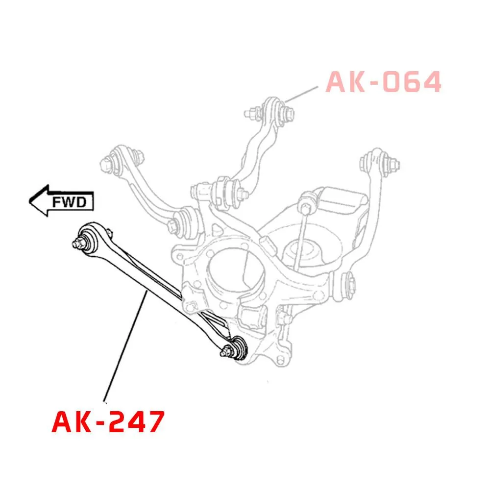 Godspeed Trailing Arms Dodge Charger (2006-2022) Rear w/ Spherical Bearing