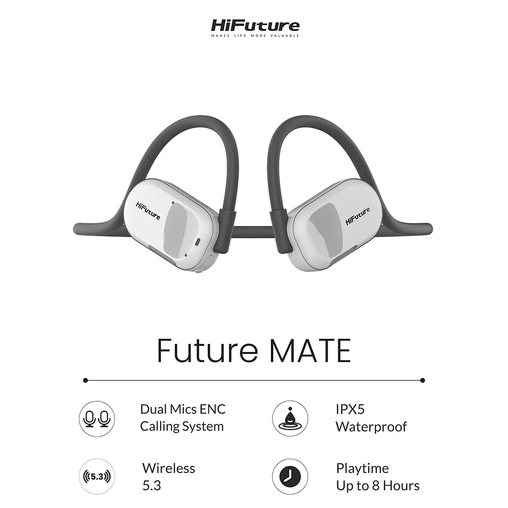 HiFuture FutureMate Open Ear Air Conduction Headphones ENC (Grey/White)