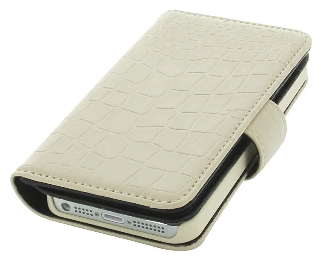 Holdit Wallet Case Mirror Croc Series for iPhone 5/5S/5SE (6 Card Pockets)