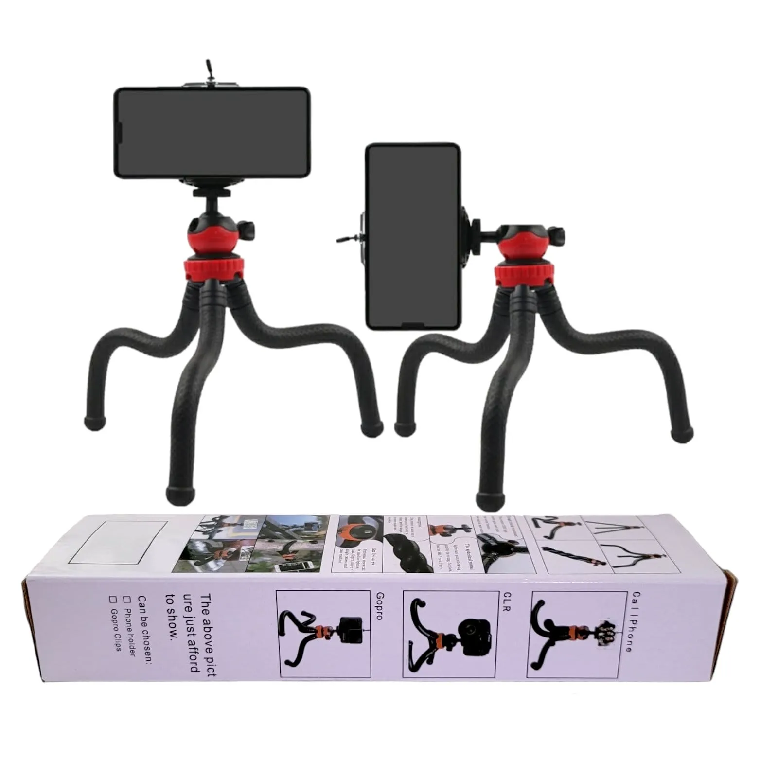 Hridz 360 Degree Flexible Octopus Portable Tripod Heavy Duty Stand with Ball Head for GoPro DSLR Camera