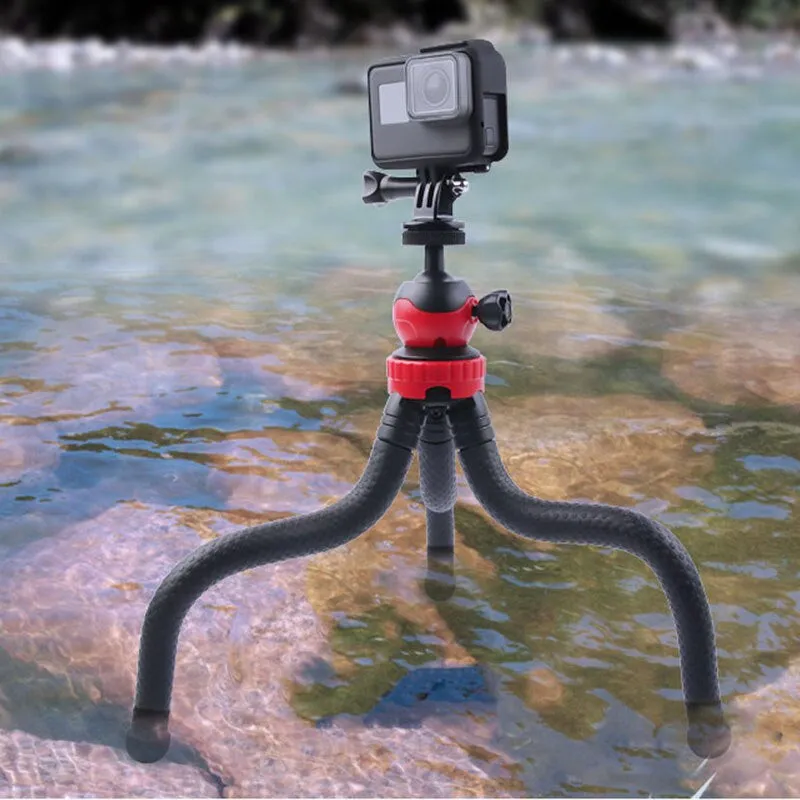 Hridz 360 Degree Flexible Octopus Portable Tripod Heavy Duty Stand with Ball Head for GoPro DSLR Camera