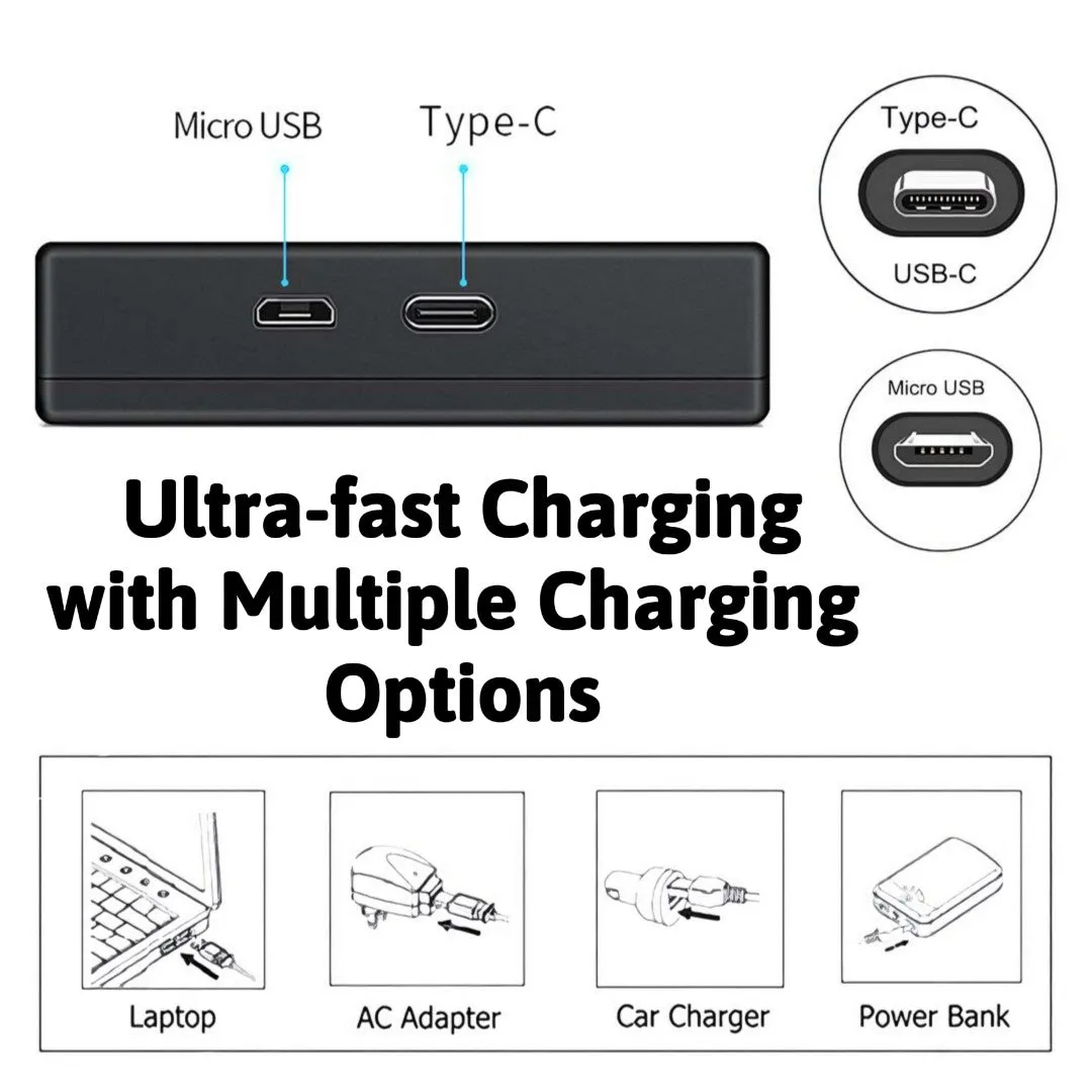 Hridz DMW-BCM13E Dual Battery Charger for Panasonic Lumix DMC-TZ40 DMCTS5 DMCFT5 DMWBCM13E