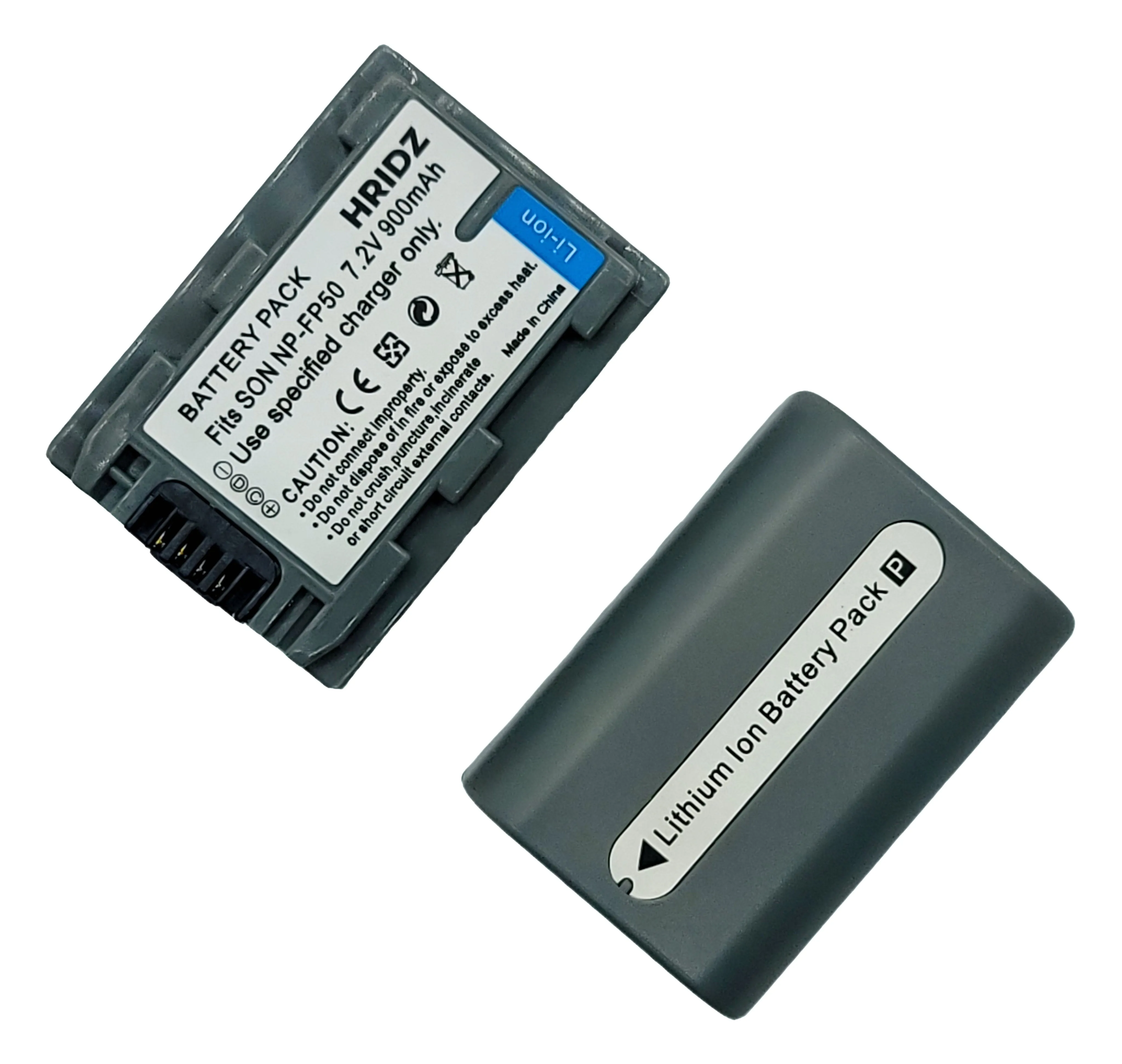 Hridz NP-FP50 Batteries & Dual Charger Set For Sony NP-FP50 DCR-HC85