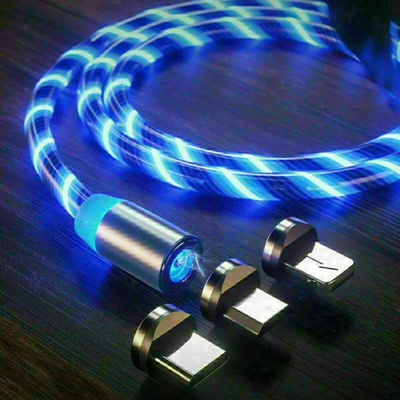 IGLOW™ GLOWING LED MAGNETIC 3 IN 1 USB CHARGING CABLE