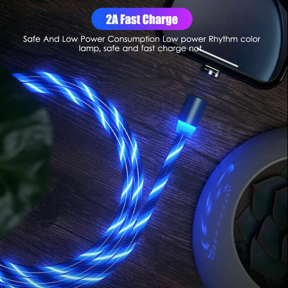 IGLOW™ GLOWING LED MAGNETIC 3 IN 1 USB CHARGING CABLE