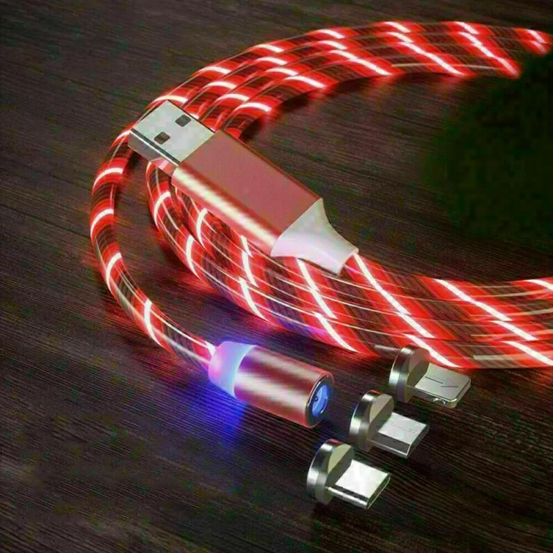 IGLOW™ GLOWING LED MAGNETIC 3 IN 1 USB CHARGING CABLE