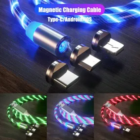 IGLOW™ GLOWING LED MAGNETIC 3 IN 1 USB CHARGING CABLE