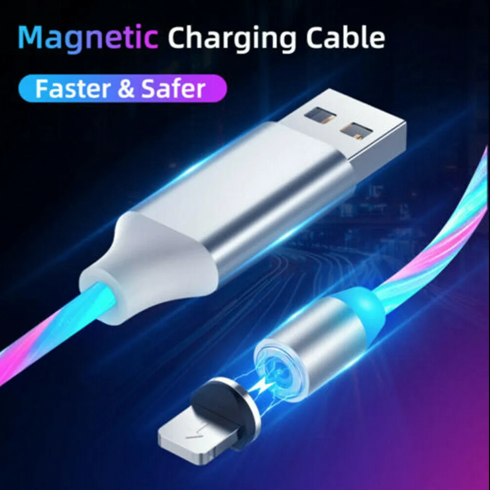 IGLOW™ GLOWING LED MAGNETIC 3 IN 1 USB CHARGING CABLE