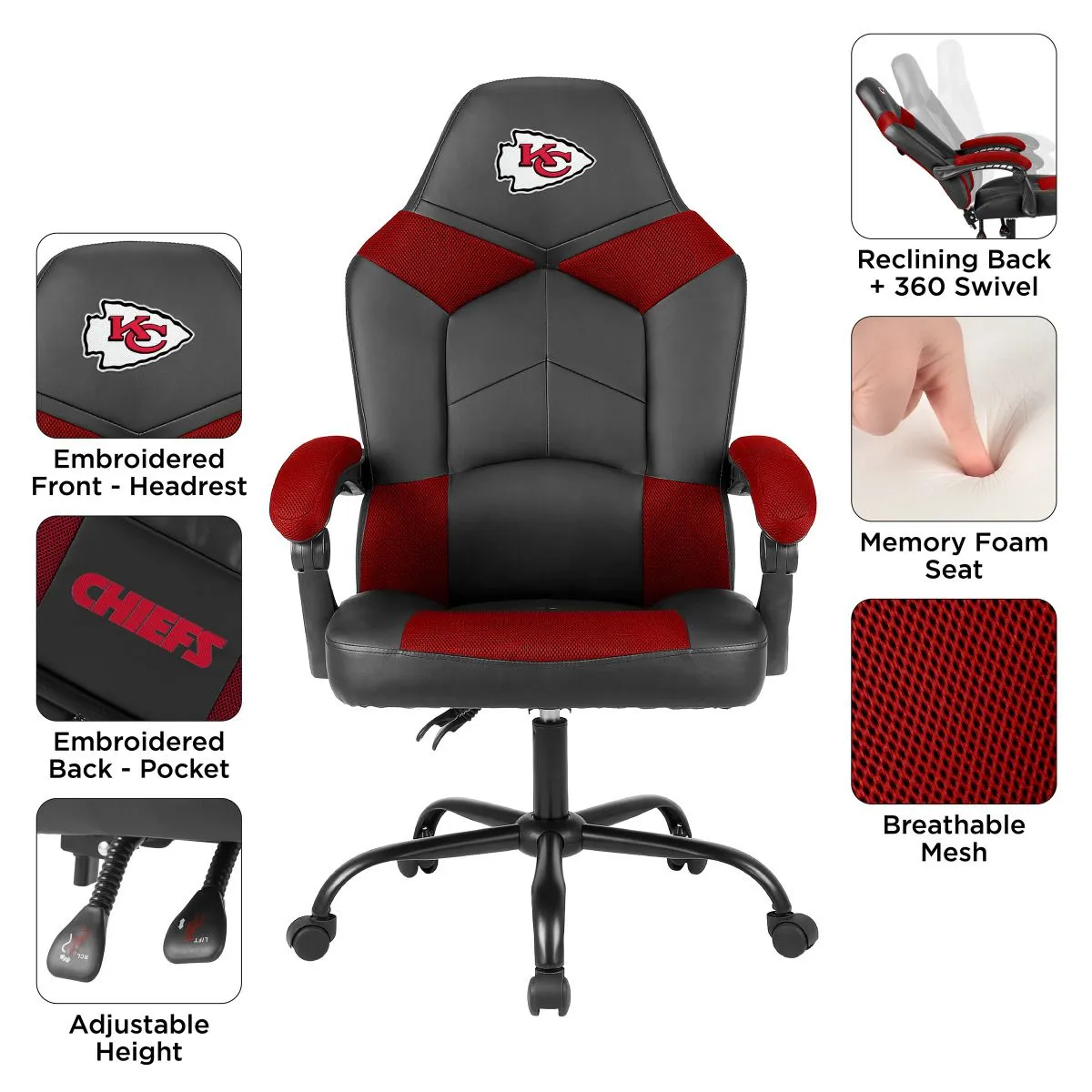 Imperial Kansas City Chiefs Oversized Office Chair