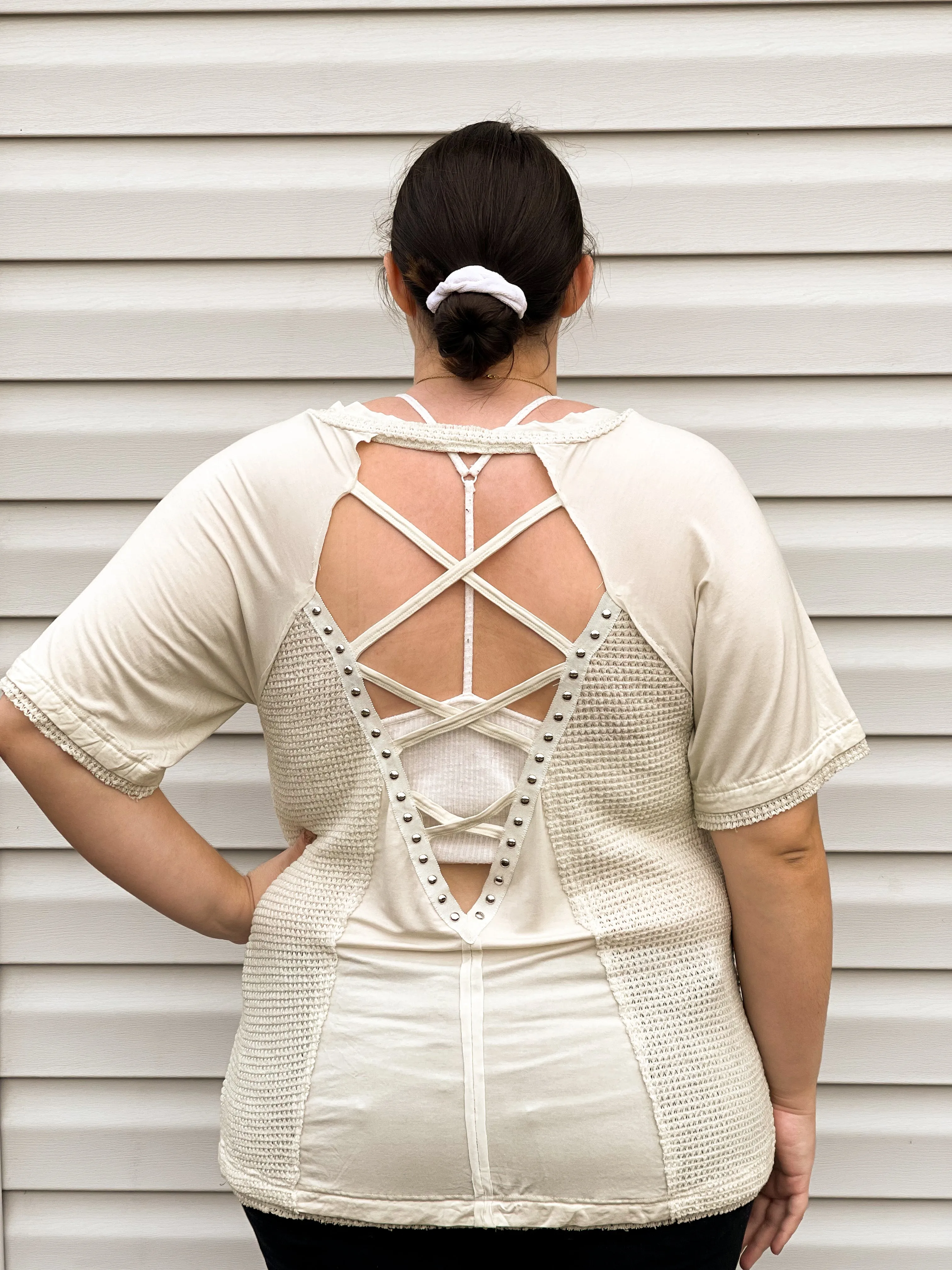 In the Moment Criss-Cross Back Top