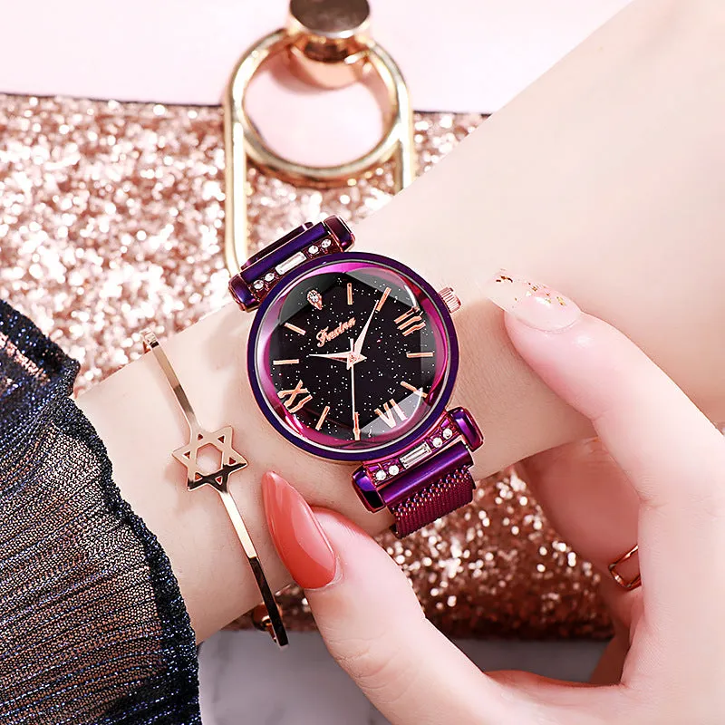 Irregular Mirror Starry Sky Dial Women's Watch