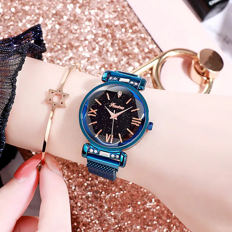 Irregular Mirror Starry Sky Dial Women's Watch