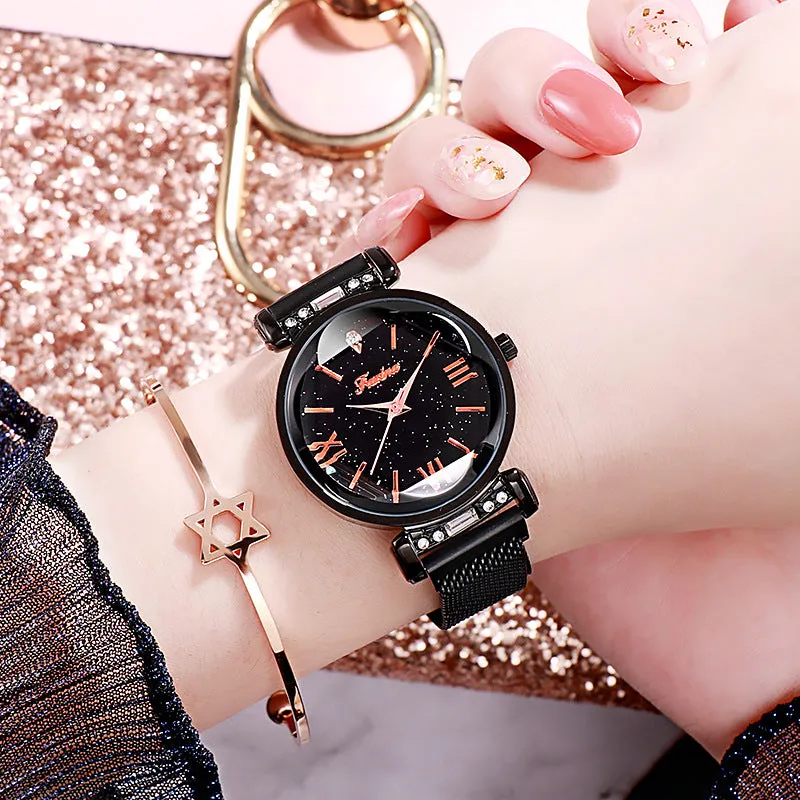 Irregular Mirror Starry Sky Dial Women's Watch