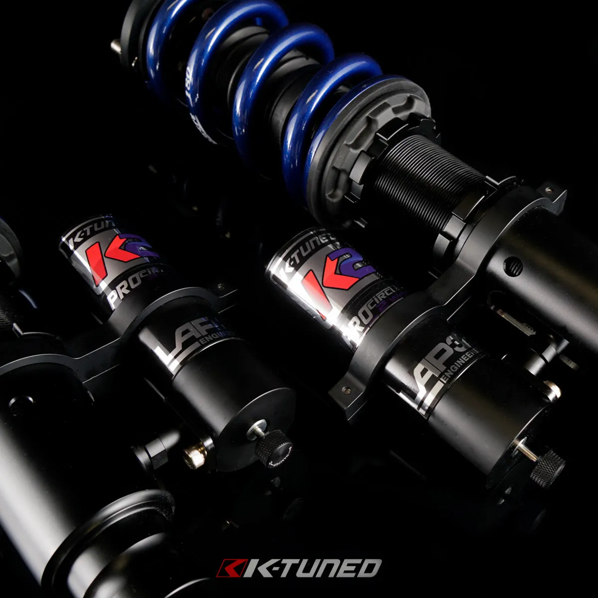 K-Tuned K2 Pro Circuit Coilovers 2 Way - 94-01 Integra, 92-00 Civic, EG/EK/DC2. K-Tuned Springs 20K Front / 16K Rear - KTD-K22-EG