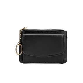 Kara Black Vegan Card Case Wallet - FINAL SALE