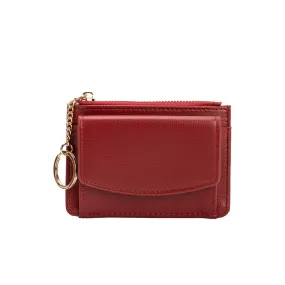 Kara Red Vegan Card Case Wallet - FINAL SALE