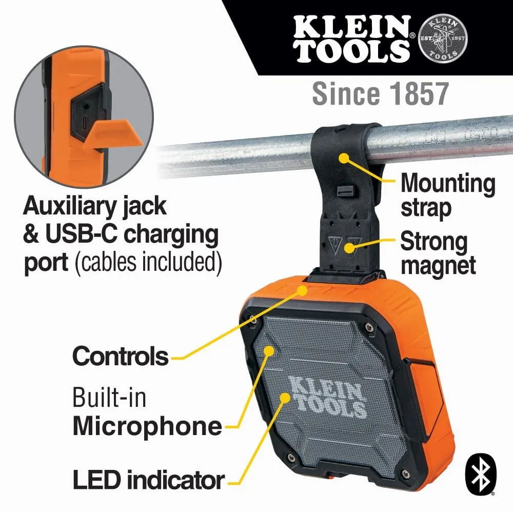 Klein Bluetooth® Speaker with Magnetic Strap - AEPJS2