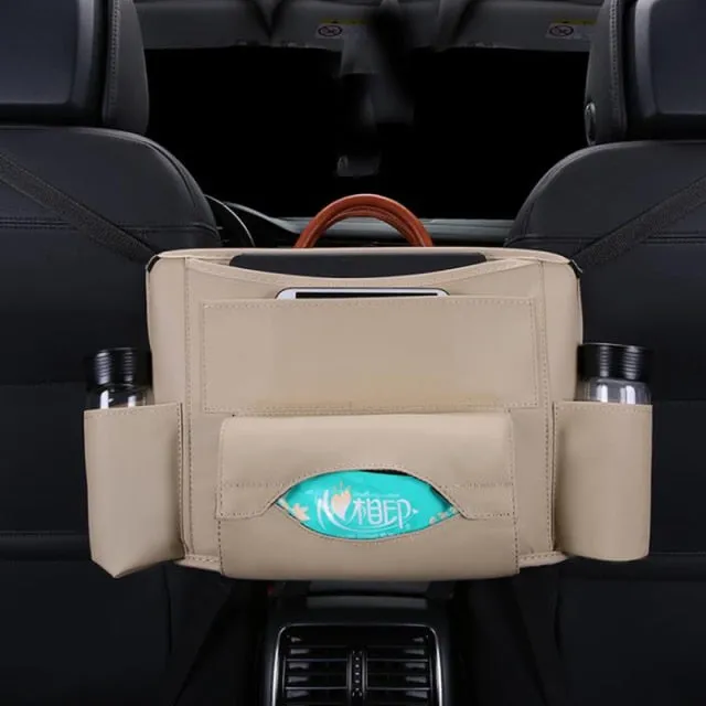 Leather Car Back Seat Organizer