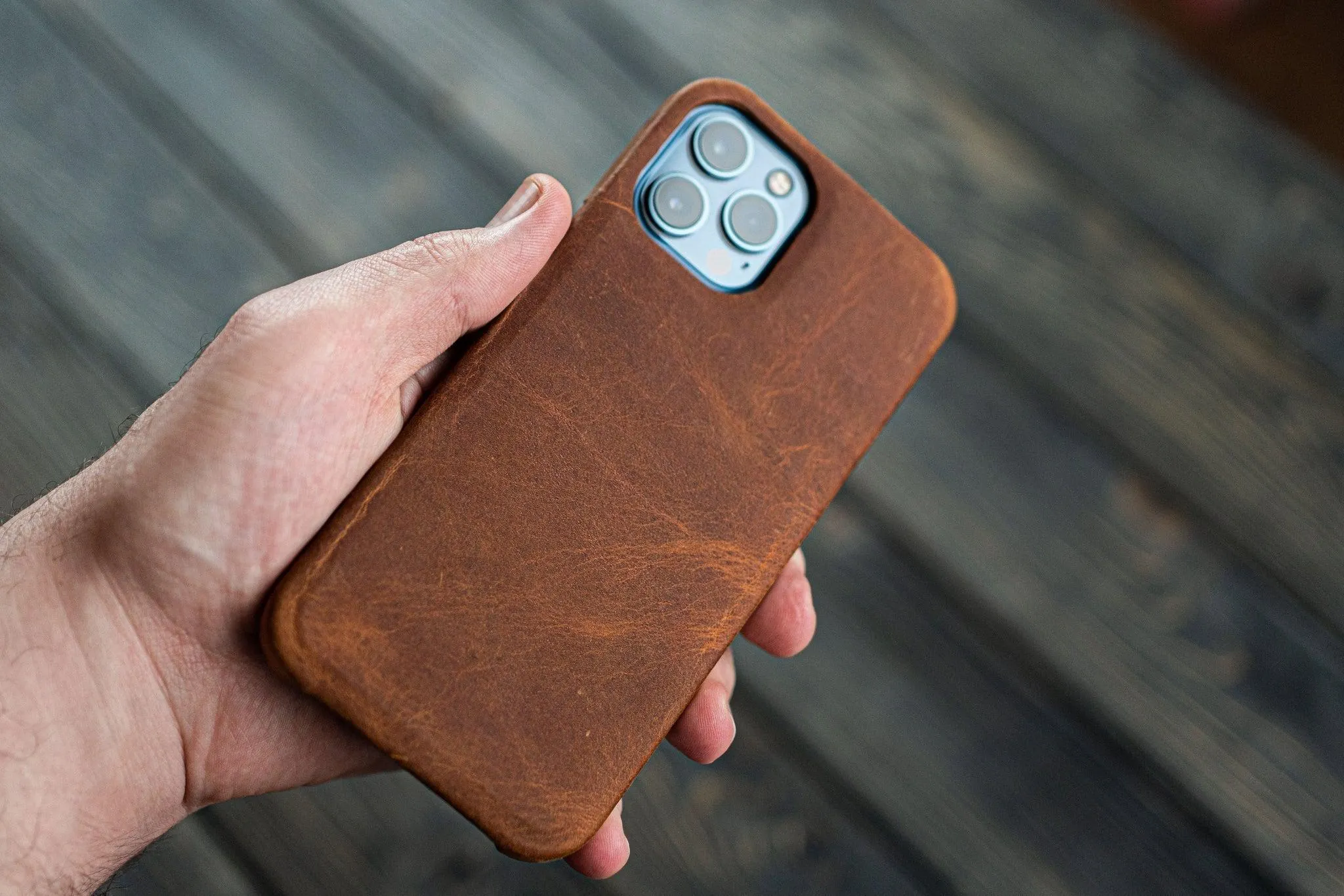 Leather iPhone 13 Pro  (6.1") Hard Back Cover