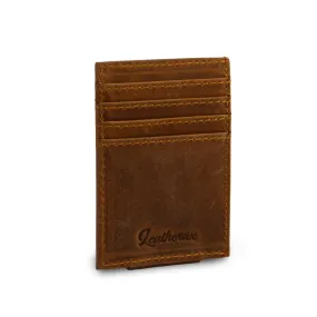 Leather Magnetic Slim Card Holder