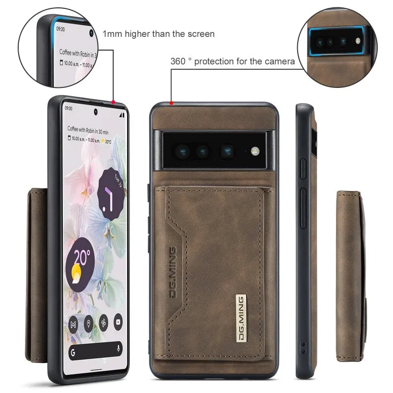 Leather Wallet Phone Case With Magnetic Card Slots For Google Pixel